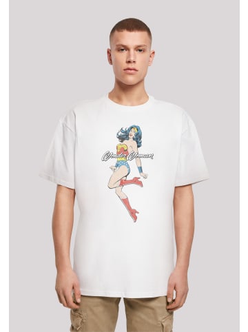 F4NT4STIC Heavy Oversize T-Shirt Wonder Woman Jump in weiß