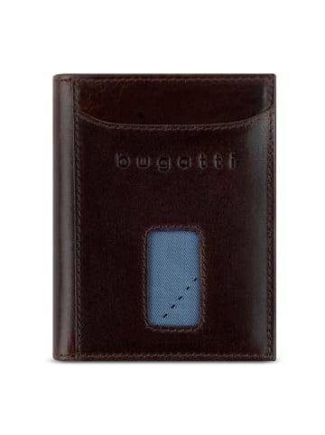 Bugatti Secure Slim Geldbörse RFID Schutz Leder 8 cm braun