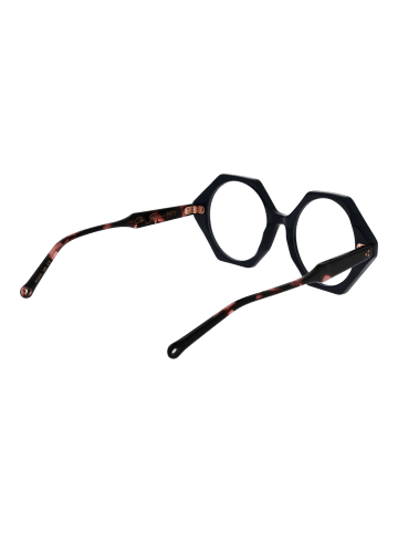 Hally & Son Frauen Gestelle mit Sonnenbrillen-Clips Geometrisch Blau