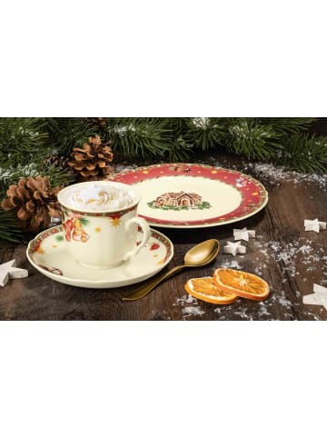 Seltmann Weiden 6er Set Teeuntertassen Marieluise Weihnachtsnostalgie ø 13 cm in creme