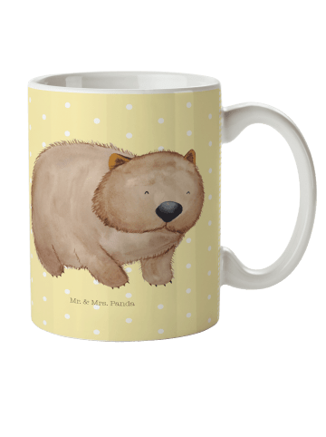 Mr. & Mrs. Panda Kindertasse Wombat ohne Spruch in Gelb Pastell