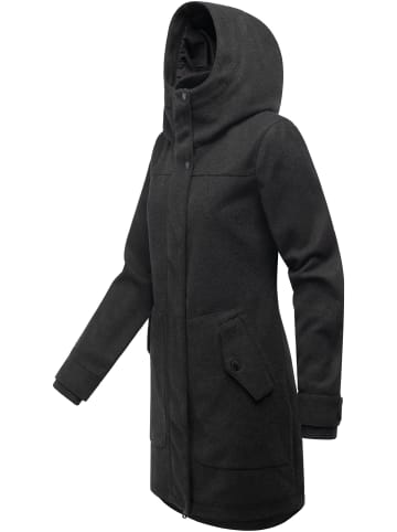 ragwear Wollmantel Janesha Coat in Dark Grey