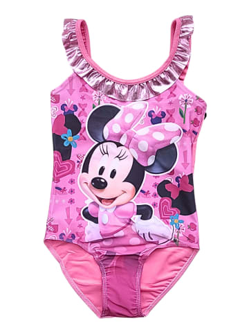 Disney Minnie Mouse Badeanzug Minnie Mouse mit Rüschendetails & Glitzer  in Pink