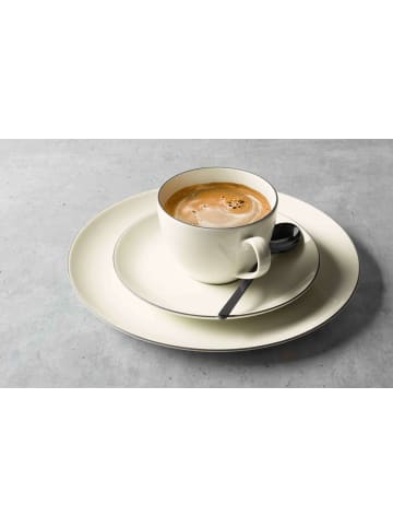 Seltmann Weiden 6er Set Kaffeetassen mit Untertassen Savona Grey Line 270 ml in creme