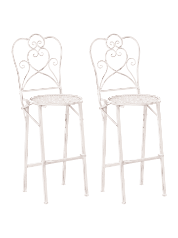 Beliani 2er-Set Barhocker TRIESTE in Beige