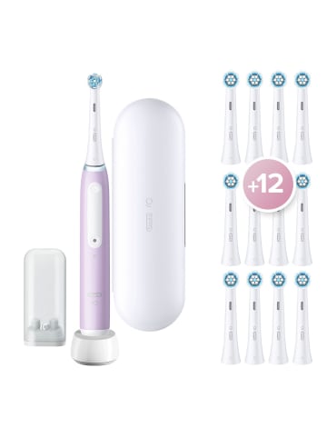 Oral-B Elektr. Zahnbürste "iO4 + Reiseetui" + 12 Aufsteckbürsten "Sanfte Reinigung"