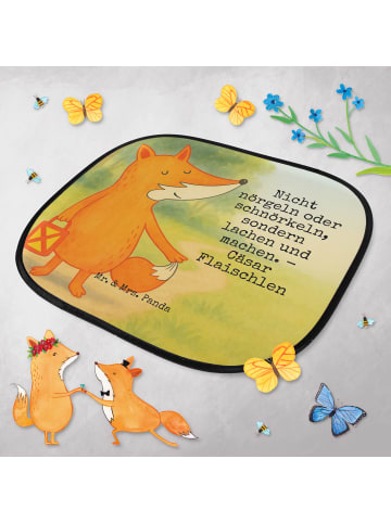 Mr. & Mrs. Panda Auto Sonnenschutz Fuchs Laterne Design mit Spruch in Weiß