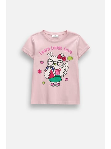 Coccodrillo Baumwoll-T-Shirt mit kurzen Ärmeln in rosa