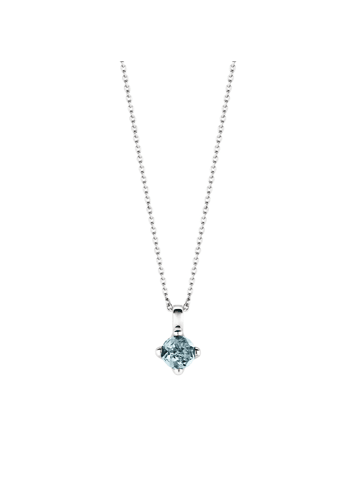 Ti Sento Milano Collier "mit hellbauem Crystal" in Silber