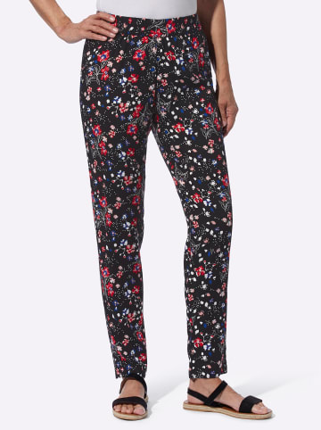 Sieh an! Hose in schwarz-erdbeere-bedruckt