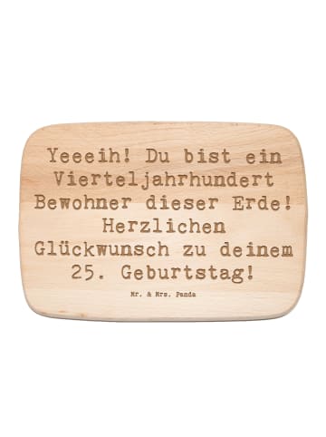 Mr. & Mrs. Panda Holzbrett Spruch 25. Geburtstag mit Spruch in Transparent