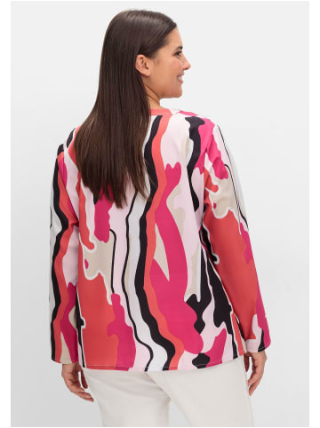 sheego Tunika in magenta gemustert