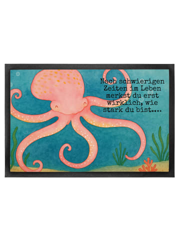 Mr. & Mrs. Panda Schmutzfangmatte Tintenfisch Design mit Spruch in Weiß