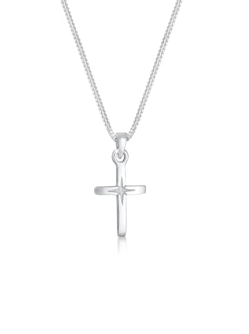 Elli Halskette 925 Sterling Silber Kreuz in Silber