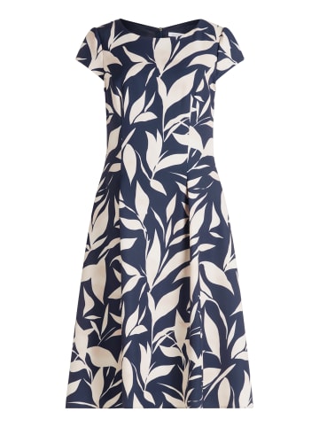 BETTY & CO Cocktailkleid mit Aufdruck in Dark Blue/Nature