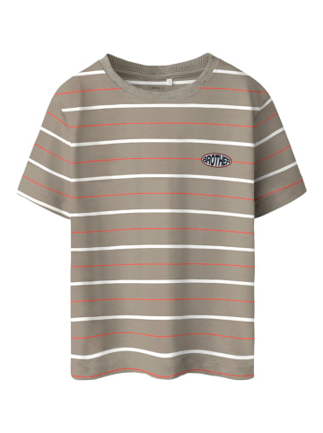 name it Kurzarm Rundhals T-Shirt Nmmfritz in aluminium