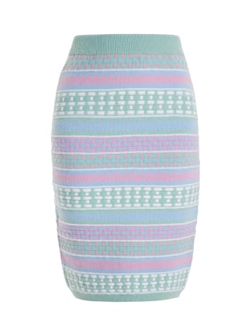 IZIA Damen Strickrock in Mint Mehrfarbig