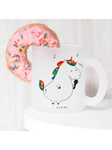Mr. & Mrs. Panda Glas Einhorn Sänger ohne Spruch in Transparent