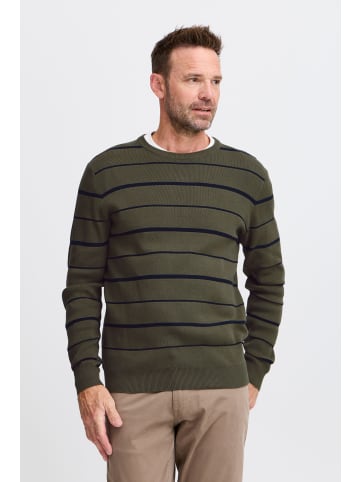 FQ1924 Strickpullover FQKYLE reversed strip crewneck neck 21900702 modischer Langarmpullover in Grün