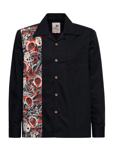 King Kerosin King Kerosin Panel Hemd Rockabilly in schwarz