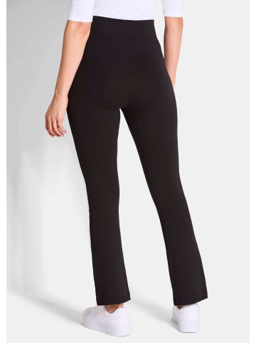 GOLDNER Schlaghosen Ausgestellte Leggings im Doppelpack in schwarz / schwarz