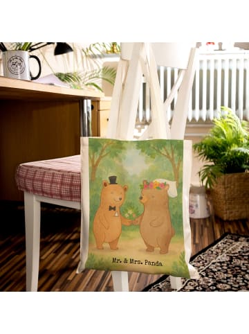 Mr. & Mrs. Panda Schultasche Bären Heirat Design ohne Spruch in Weiß