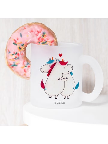 Mr. & Mrs. Panda Kaffeetasse Einhorn Mitteilung ohne Spruch in Transparent