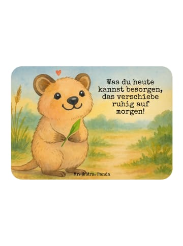 Mr. & Mrs. Panda Kühlschrankmagnet Quokka Happy Design mit Spruch in Weiß