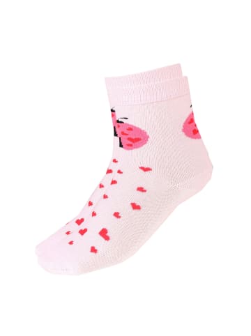 TupTam Kinder Socken Mädchen Jungen Bunt Gemustert 6er Pack in rosa/blau