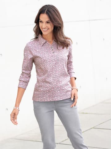 WITT WEIDEN Poloshirt in hortensie-steingrau-bedruckt