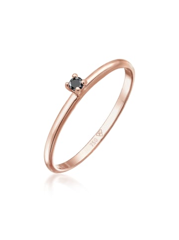 Elli DIAMONDS  Ring 750 Rosegold Black Diamond in Rosegold