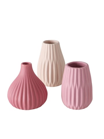 Boltze Vase Wilma 3er in rosa
