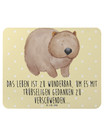 Mr. & Mrs. Panda Mousepad Wombat mit Spruch in Gelb Pastell