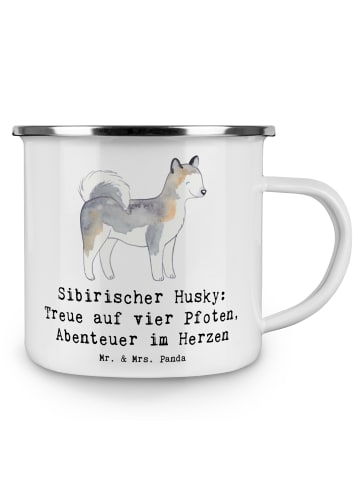 Mr. & Mrs. Panda Pott Sibirischer Husky mit Spruch in Weiß
