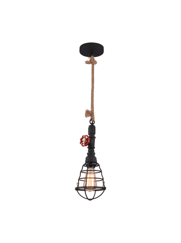 näve Pendelleuchte "REGIA" in schwarz - (L)14 cm x (B)14 cm x (H)130 cm