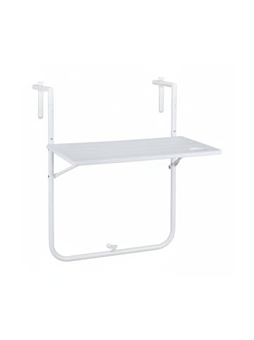relaxdays Balkon Hängetisch in Weiß - (B)59,5 x (T)35,5 cm