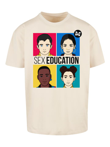 F4NT4STIC Oversize T-Shirt Sex Education Teen Illustrated in sand