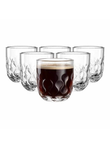 LEONARDO 6er Set Kaffeegläser (2) Gocce 220 ml transparent in transparent