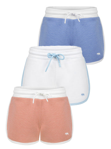 Felix Hardy Jogger Short in Blau - Orange - Ecru