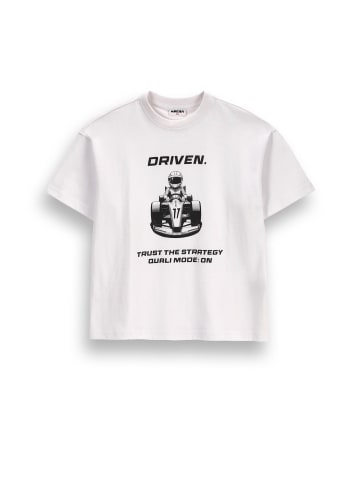MOKIDA T-Shirt mit kurzen Ärmeln in weiß