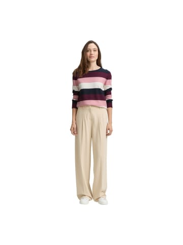 Tom Tailor Pullover in big rose knit stripe