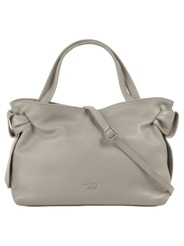 Samantha Look Handtasche echt Leder in grau