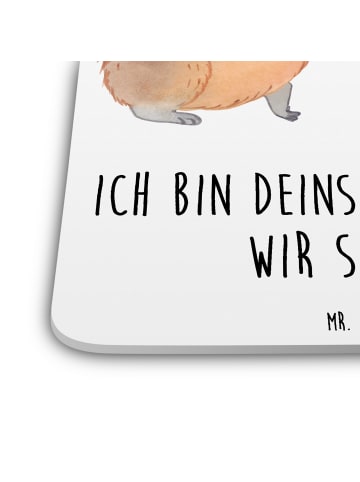 Mr. & Mrs. Panda Bierdeckel Capybara Liebe mit Spruch in Weiß