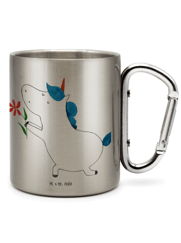 Mr. & Mrs. Panda Becher Aus Edelstahl Einhorn Blume ohne Spruch in Silber
