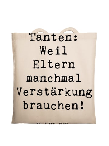 Mr. & Mrs. Panda Tragetasche Liebe Tanten mit Spruch in Creme