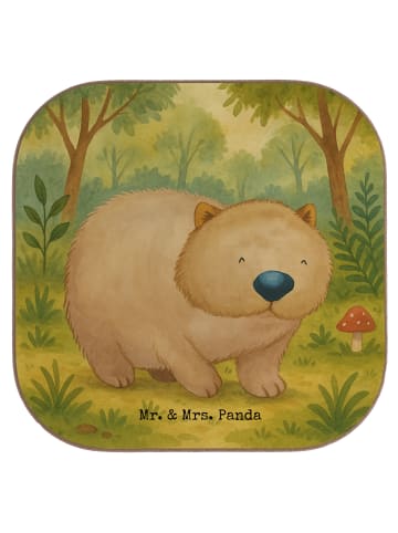 Mr. & Mrs. Panda Tischuntersetzer Wombat Design ohne Spruch in Weiß
