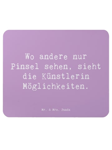 Mr. & Mrs. Panda Mousepad Spruch Künstlerin Visionen mit Spruch in Lavendeltraum