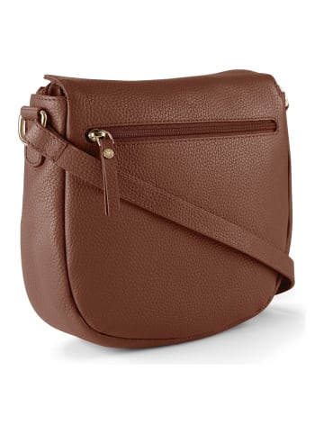 Lazarotti Bologna Leather Crossbody Umhängetasche Leder 25 cm brown