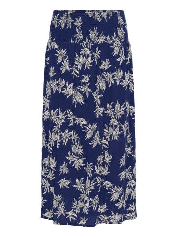 Kaffe Rock BPskyla Casual fit in Blue / White Leaf Print