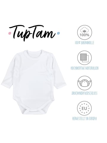 TupTam Baby Langarm Wickelbody 5er Pack in weiß